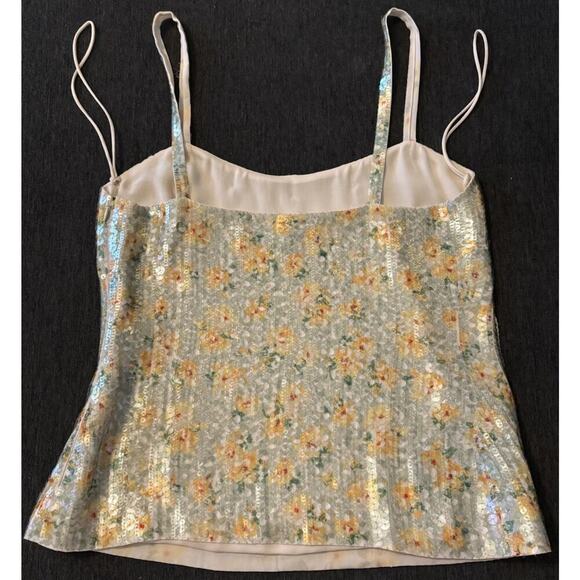 Ralph Lauren Purple Label Silk Sequin Tank Dress Top Floral Cami Blouse Runway 2 - Picture 14 of 14